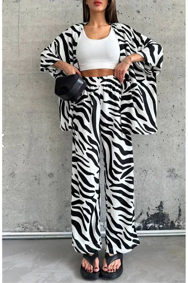 Chic Zebra 2 Pcs Co-ord Set