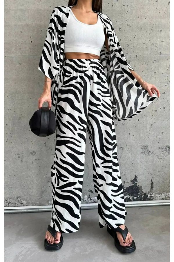 Chic Zebra 2 Pcs Co-ord Set