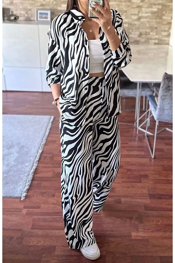 Chic Zebra 2 Pcs Co-ord Set