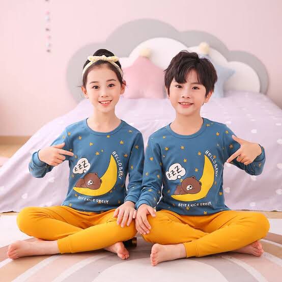 SLEEPING BEAR PRINTED KIDS WEAR