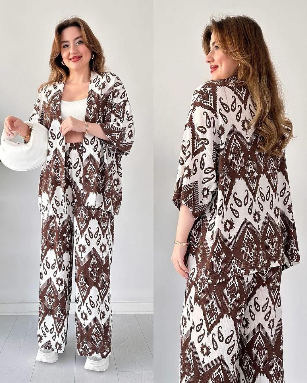 CHIC IKAT PRINT 2-PIECE SET - STYLISH CO-ORD SET