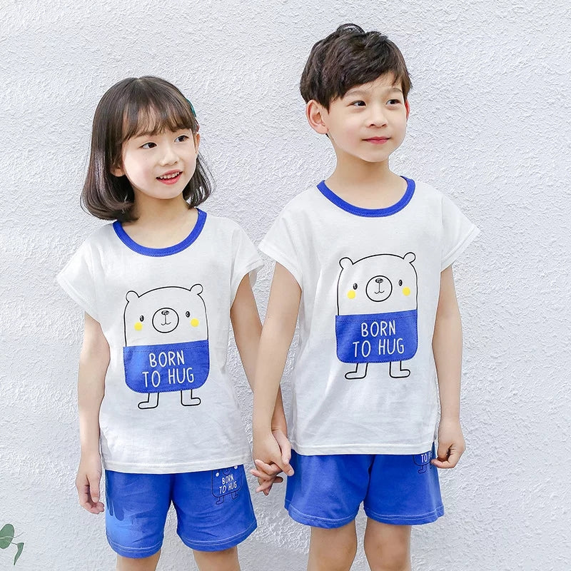 Born To Hug Printed Sleeveless Kids Wear