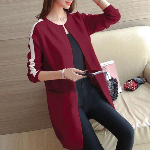 WINTER WESTERN STRIPE STYLE LONG COAT